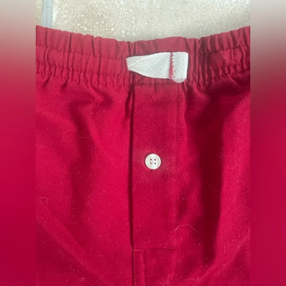 Crewcuts red cotton kids pajama pants, graphic print, dogs, drawstring; XXL / 10